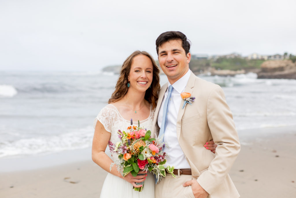 Intimate beach wedding in Santa Cruz, California. Photos by Shannon Alyse Photography. 