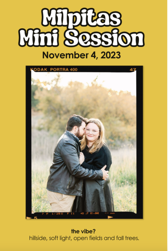 Bay Area Lifestyle Photography Fall 2023 Mini Sessions