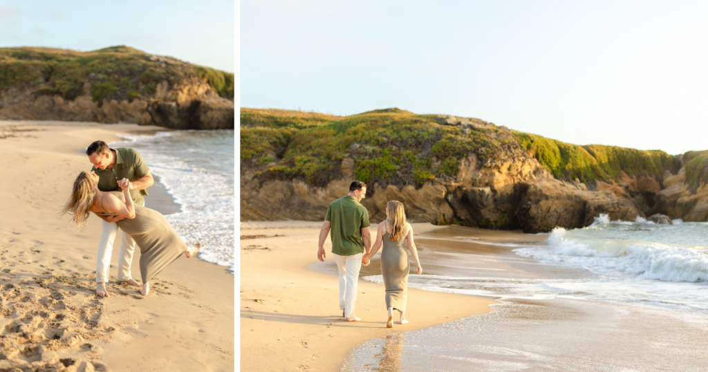Angela and Mike's love shines through in this heartfelt beachside photograph.