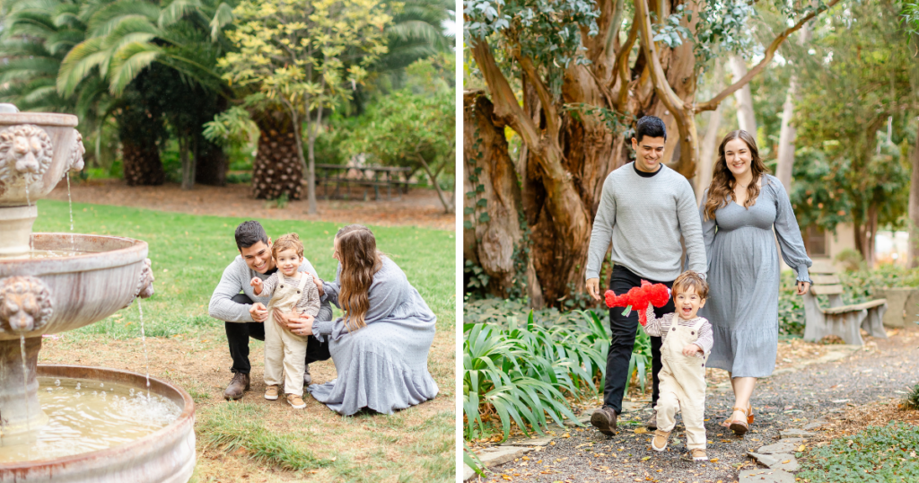 Family smiling together during Fremont fall mini session