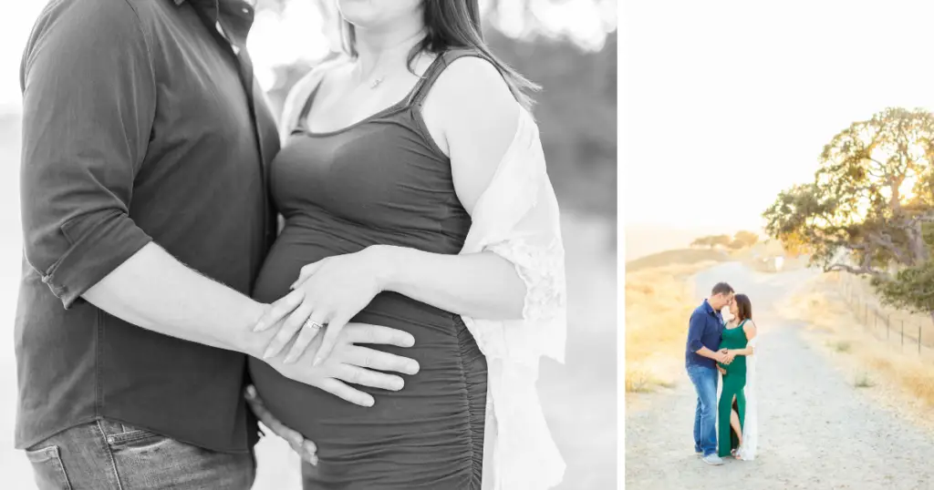 Maternity session capturing the beauty of Del Valle's landscape