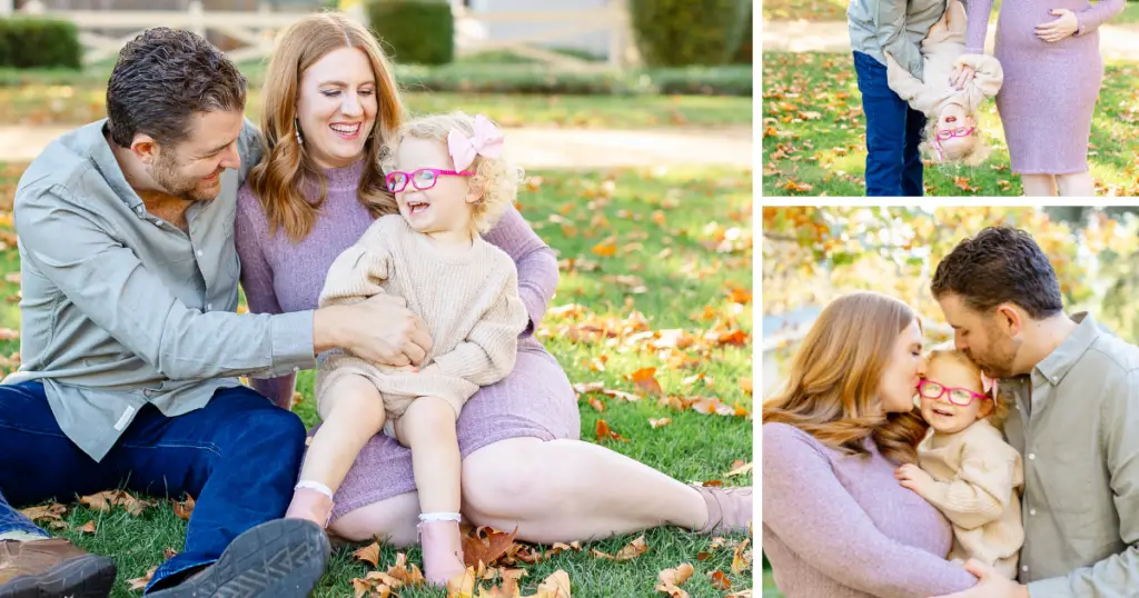 Mom sharing kisses with her toddler in a sweet photoshoot moment